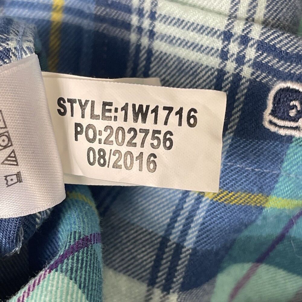 Vineyard Vines Shirt Mens XXL Blue Green White Plaid Classic Fit Tucker Adult - Picture 11 of 13
